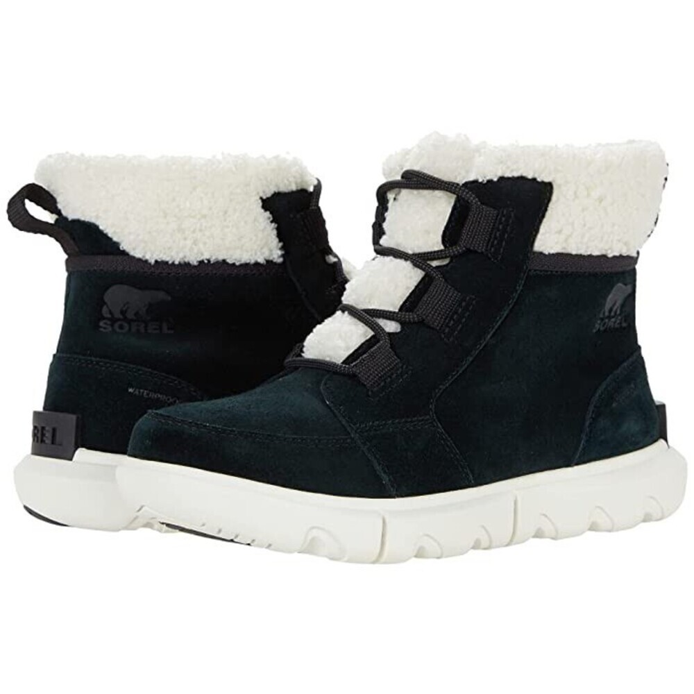 Sorel Explorer II Carnival Cozy Women 5 Black Suede Waterproof Snow Boot ZPO2997